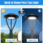 LED Post Top Light 3000-4000-5000K Tunable Dusk to Dawn