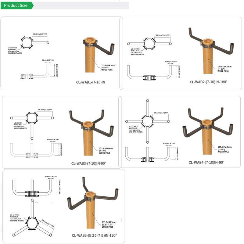 wood pole mounting bracket