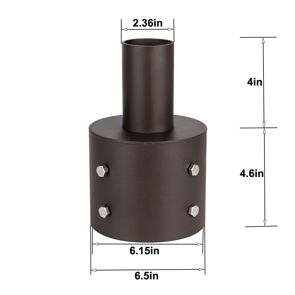 6in pole adapter