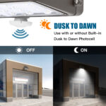 led wall pack light with photocell